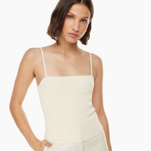 Aritzia Babaton Sculpt Knit Cami Tank Size M Matte Pearl